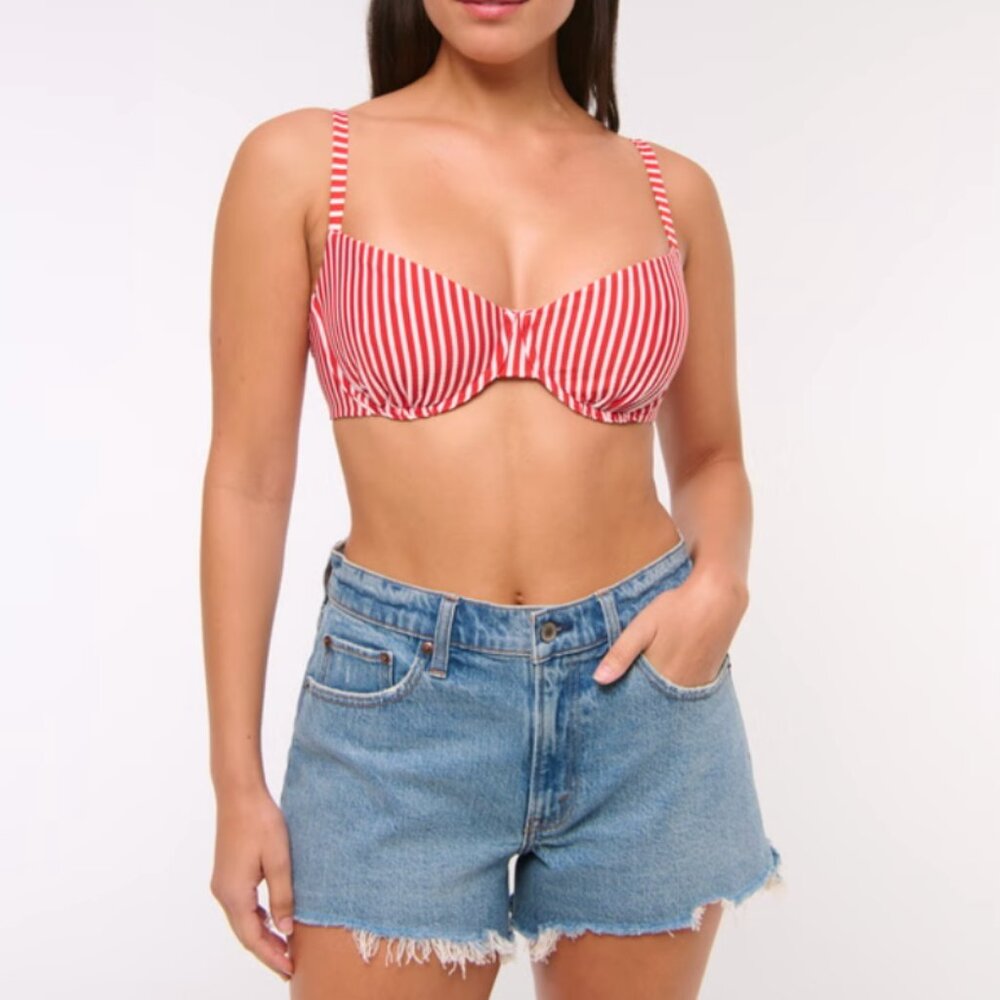 Abercrombie Curve Love Balconette Underwire Bikini Top XS